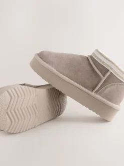 Marron mink - Bottes Baker by Ted Baker douillettes en daim déperlant pour fille