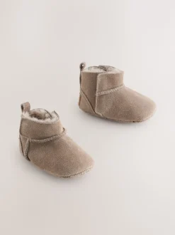 Marron mink - Bottes Pull-On Bébé en daim (0-24mths)