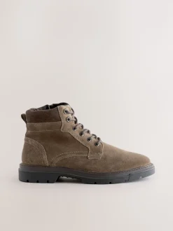 Marron mink - Grandes Bottes zippées en cuir