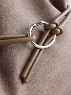 Marron mink - Sac bandoulière ceinturé en feutre