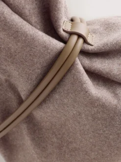 Marron mink - Sac bandoulière ceinturé en feutre