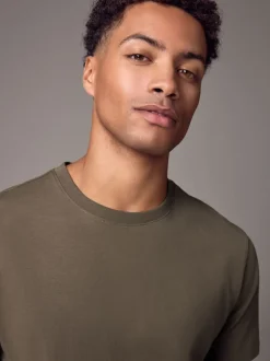 Marron neutre - Ajustement régulier - T-shirt Essential Col rond en coton