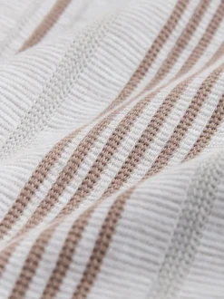 Marron neutre - Chemise rayée en jersey Manches courtes