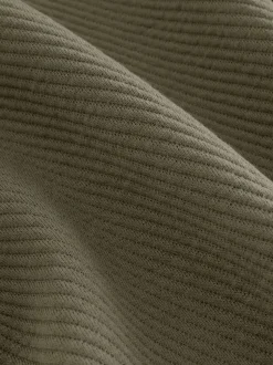 Marron neutre - Veste-chemise en jersey texturé diagonal