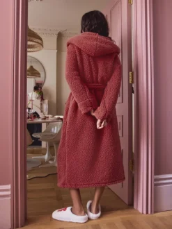 Marron rouille - Robe de chambre en peluche