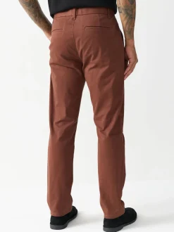 Marron rouille - Slim Fit (Slim Fit) - Pantalon chino stretch