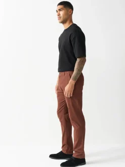 Marron rouille - Slim Fit (Slim Fit) - Pantalon chino stretch