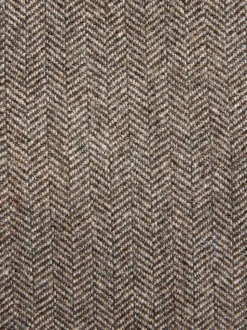 Marron taupe - Ajustement régulier - Blazer Signature Nova Fides en laine mélangée à chevrons