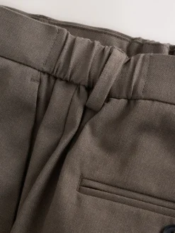 Marron taupe - Moulant - Pantalons extensibles à taille élastiquée Motionflex