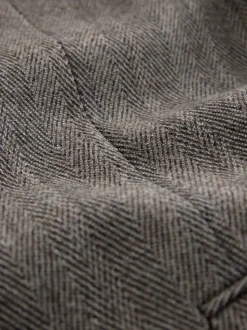 Marron taupe - Veste de costume à chevrons Marzotto 100% laine italienne à double boutonnage