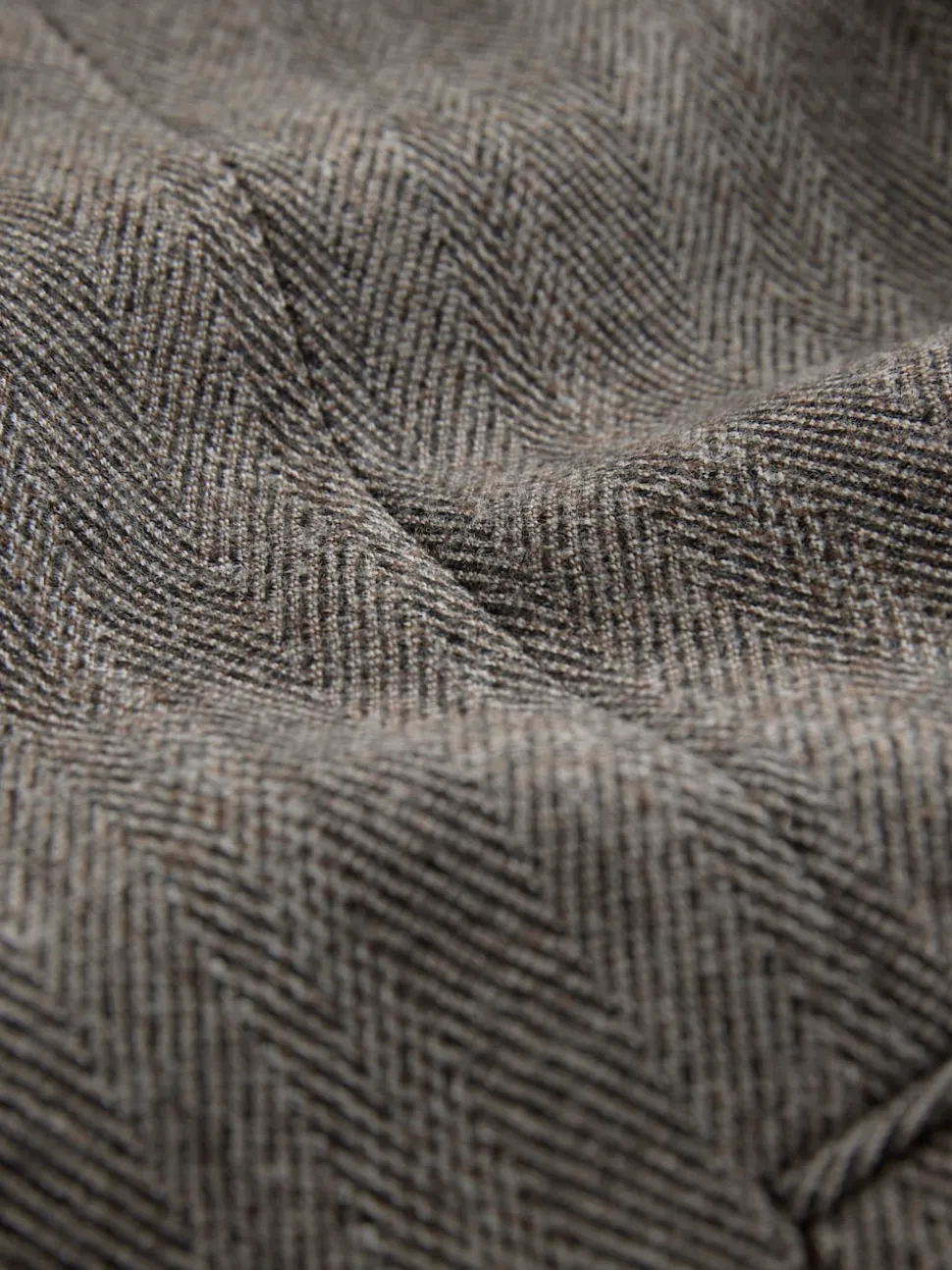 Marron taupe - Veste de costume à chevrons Marzotto 100% laine italienne à double boutonnage