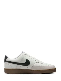 Marron/blanc - Baskets basses Nike Court Vision