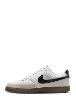 Marron/blanc - Baskets basses Nike Court Vision