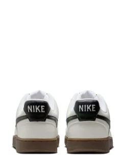 Marron/blanc - Baskets basses Nike Court Vision