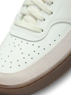 Marron/blanc - Baskets basses Nike Court Vision