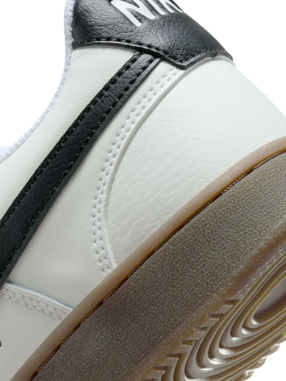 Marron/blanc - Baskets basses Nike Court Vision