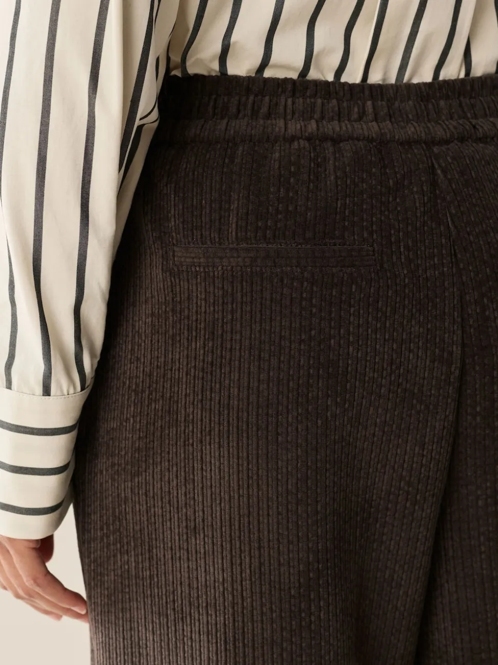 Marron/kaki - Lot de 2 Pantalons Jambe large en Velours côtelé doux