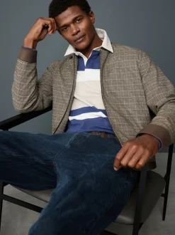 Marron/neutre - Blouson bomber à Carreaux élégant