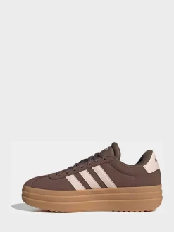 Marron/rose - adidas baskets VL Court Bold