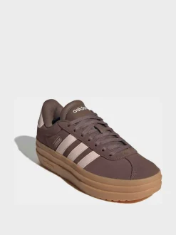 Marron/rose - adidas baskets VL Court Bold