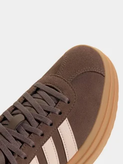 Marron/rose - adidas baskets VL Court Bold