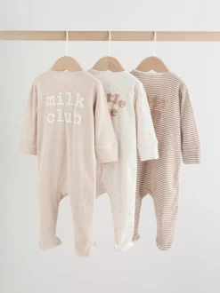 Milkclub neutre - Lot de 3 dors-bien bébé à fermeture éclair bidirectionnelle (0-2ans)