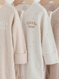 Milkclub neutre - Lot de 3 dors-bien bébé à fermeture éclair bidirectionnelle (0-2ans)