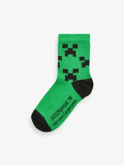 Minecraft Creeper - Lot 5 paires de chaussettes Character riches en coton