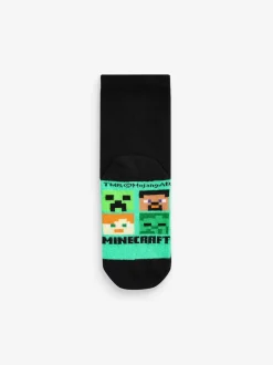 Minecraft Noir - 5{Paquet de chaussettes en coton riche