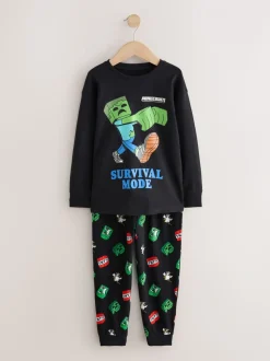 Minecraft vert/noir - License Jogger Pyjamas 2 (5-16ans)
