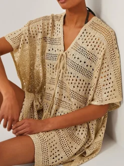 Mini caftan Monsoon Rosa en maille