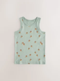 Mini Safari Imprimé - Lot de 5 débardeurs 100 % coton (1.5-8ans)