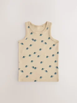 Mini Safari Imprimé - Lot de 5 débardeurs 100 % coton (1.5-8ans)