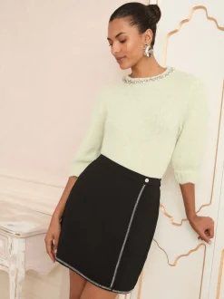 Minijupe Love & Roses enveloppante