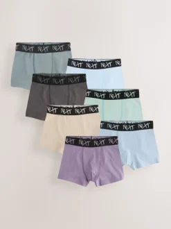 Minéral multicolore avec ceinture noire - Lot de 7 boxers (2-16ans)