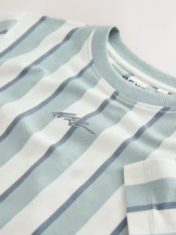 Minéral rayé - T-shirt imprimé graphique à manches courtes coupe régulière (3-16ans)