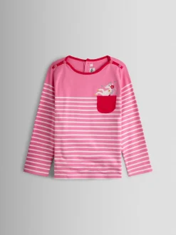 Mi-rose - Haut Breton à poche canard JoJo Maman Bébé