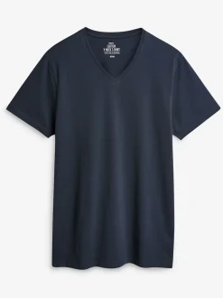 mixte - Lot de 5 T-shirts Col en V 100% Coton Coupe ajustée