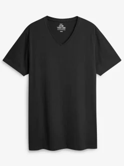 mixte - Lot de 5 T-shirts Col en V 100% Coton Coupe ajustée