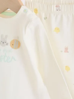 Mon premier blanc de Pâques - Ensemble t-shirt et legging bébé (0mois-2ans)