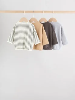 Mono Stripe (mono) - Lot de 4 t-shirts à manches longues bébé (0mois2ans)
