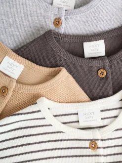 Mono Stripe (mono) - Lot de 4 t-shirts à manches longues bébé (0mois2ans)