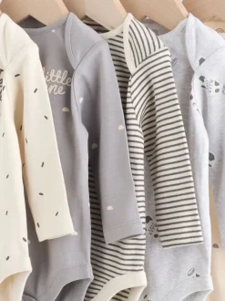 monochrome - Lot de 5 bodys à manches longues pour bébé