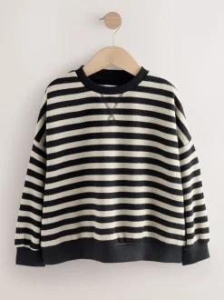 monochrome - Sweat-shirt oversize côtelé confortable (9mois-16ans)