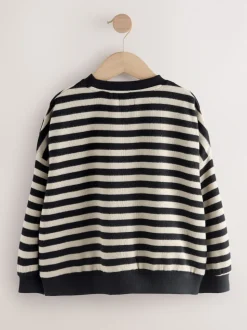 monochrome - Sweat-shirt oversize côtelé confortable (9mois-16ans)