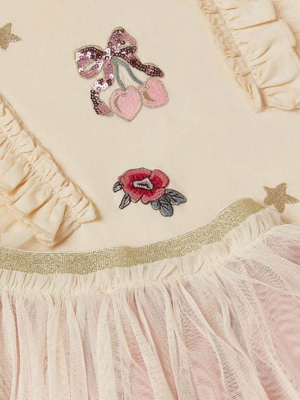 Monsoon Ensemble haut à Volants et Jupe Avec ornements