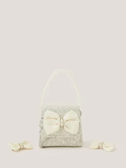 Monsoon Ensemble sac à main et pinces à cheveux avec nœud en perles pailletées