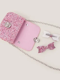 Monsoon Ensemble sacoche pailleté et pinces à cheveux