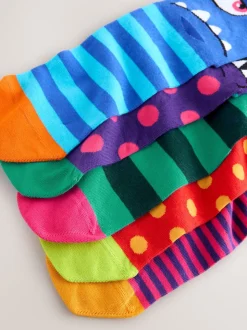 Monstre bleu/vert/rouge - Paquet de chaussettes à motifs 5