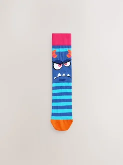 Monstre bleu/vert/rouge - Paquet de chaussettes à motifs 5